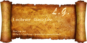 Lechner Gusztáv névjegykártya